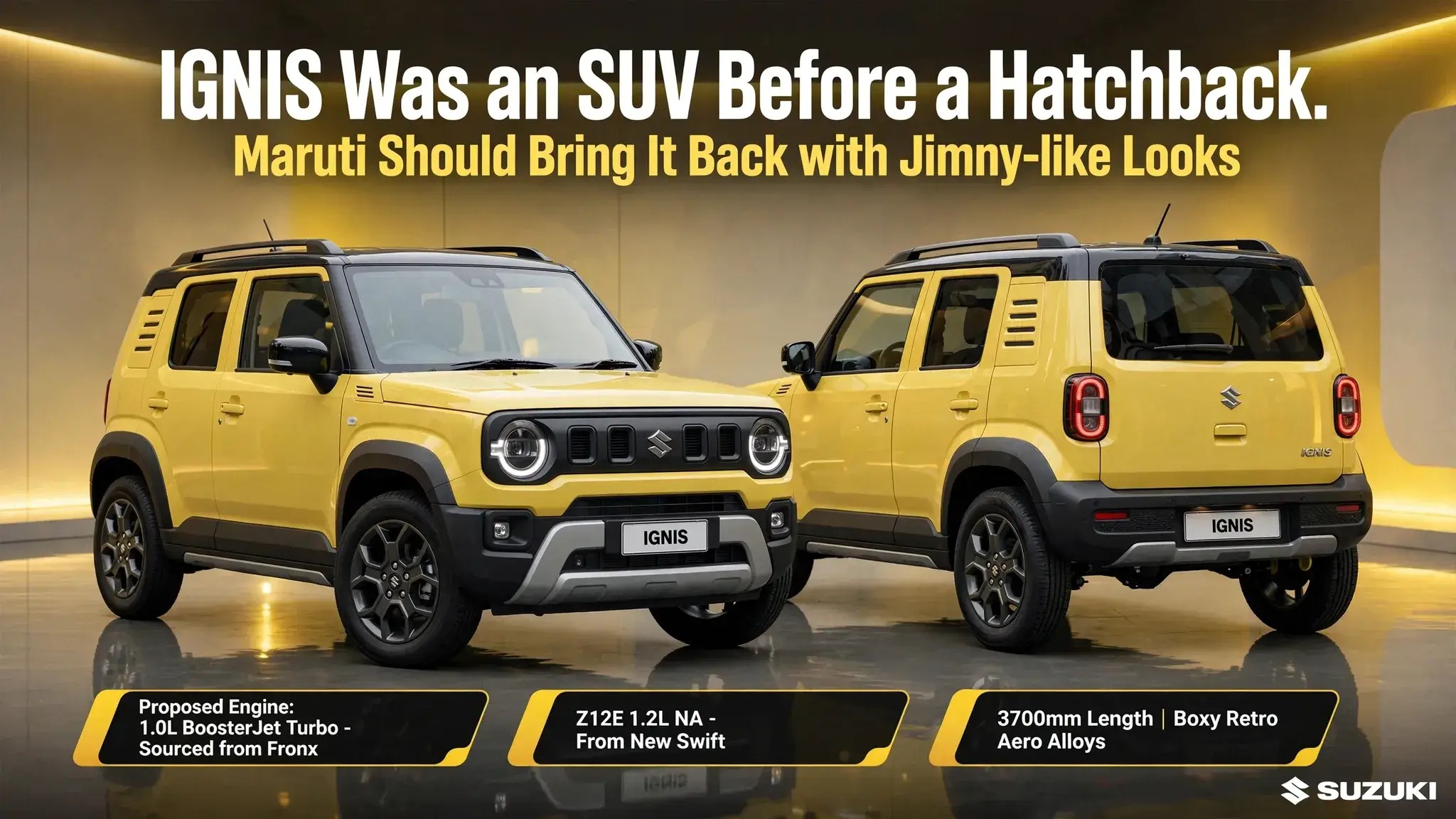 Ignis Was an SUV Before a Hatchback. Maruti Should Bring It Back with Jimny like looks